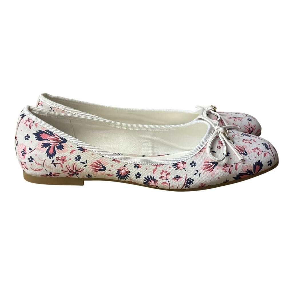 Ted Baker Bayna Floral Ballet Flats Sz 39 (EU) Bow Accent Slip On - Picture 2 of 9